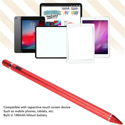 2-in-1 Active Stylus Pen for iOS & Android Touch Screens, Rechargeable & Precise Copper Fine Tip, Compatible with iPad/iPhone/Samsung/Tablets and Other Tablets and Mobiles, Laptops