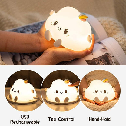 Kids Night Light Cloud Lamp with Remote LED Silicone Color Changing Squishy Glow Soft Portable USB Rechargeable for Bedroom