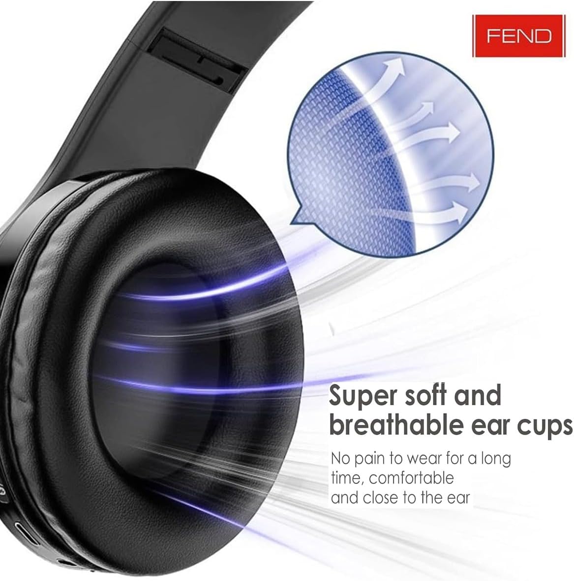 Fend FB67 Super Bass Bluetooth Wireless Headset for iPhone and Android Mobiles and Tablets and PC (Black)