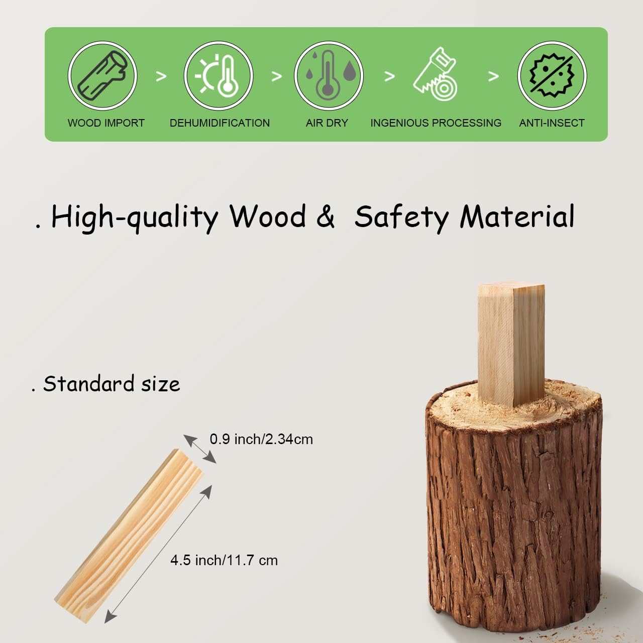 100 PCS Wooden Colour Building Blocks Set for Kids Natural Wood Stacking Blocks Construction Toy Building Kit Educational STEM Toy for Boys and Girls