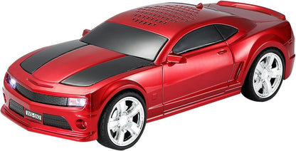 Lacoz  Wireless Car Shape Bluetooth Speaker, 5W Portable Rechargeable Speaker with FM Radio, TF Card, USB, AUX Input, Stereo Sound, Compact Music Player