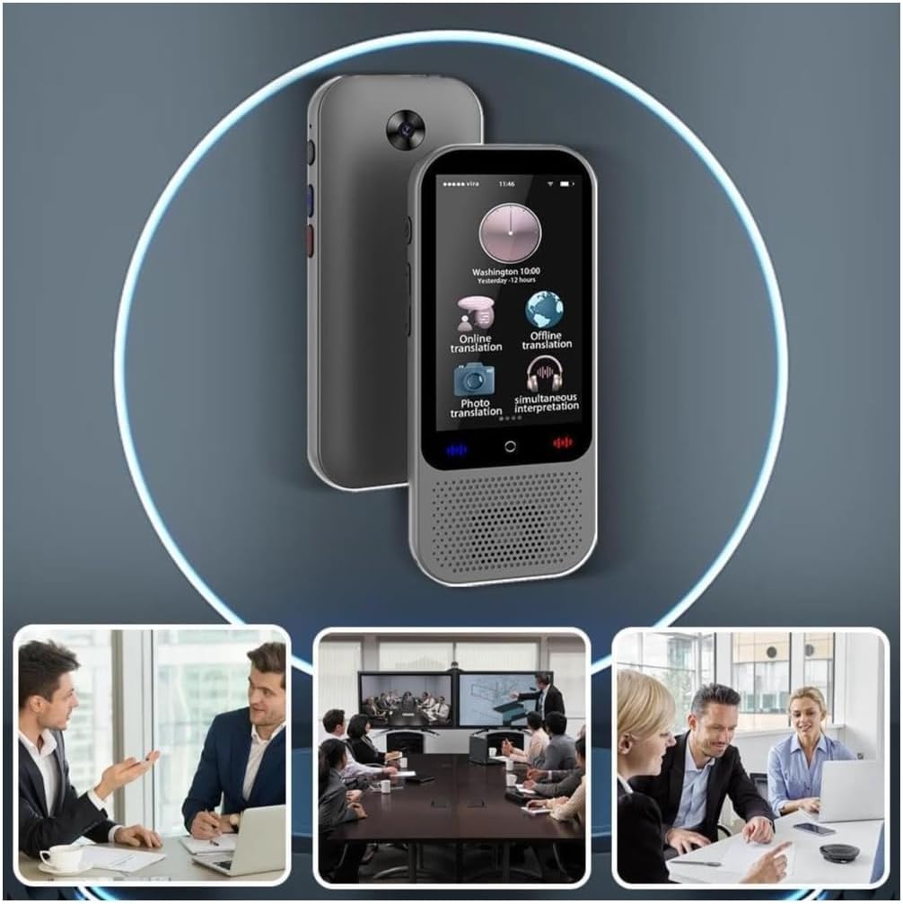 S80 Pro 18-Languages Offline Translation Device with Camera, AI Portable Translator Machine, Language Translator Device, Instant Offline Language Translator, Voice Translator Offline