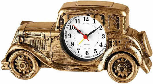 Lacoz Vintage Classic Car Alarm Clock Retro Antique Style Table Clock with Quartz Movement, Decorative Desk Clock for Home & Office