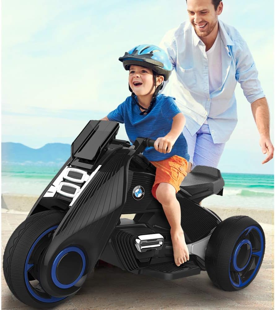 Rechargeable Kids Electric Motorcycle Tricycle With Button Controls