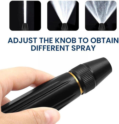 Lacoz Water Spray Gun Car Wash Nozzle High Pressure Nozzle Spray Water Gun Water Jet Hose Nozzles Pipe For Gardening, Bike Car Wash Garden Watering Tool Black High Pressure Nozzle with 3 Attachment