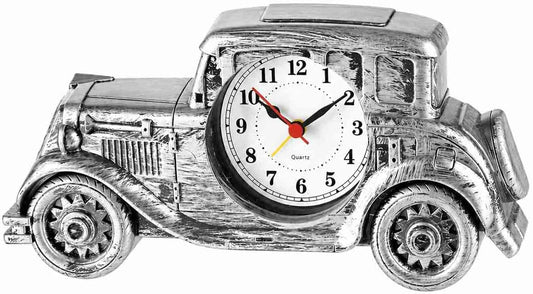 Lacoz Vintage Classic Car Alarm Clock Retro Antique Style Table Clock with Quartz Movement, Decorative Desk Clock for Home & Office