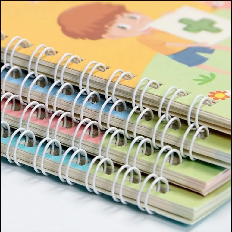 4pcs French Magic Practice Copybook Pen Preschools Kids Calligraphy Notebook Children Reusable Learning Book, Learning Games, Numbers, Alphabet and Calculating