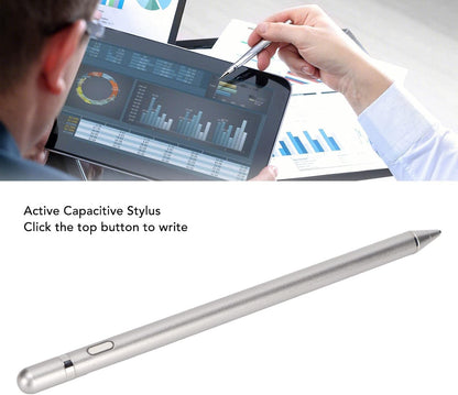 2-in-1 Active Stylus Pen for iOS & Android Touch Screens, Rechargeable & Precise Copper Fine Tip, Compatible with iPad/iPhone/Samsung/Tablets and Other Tablets and Mobiles, Laptops