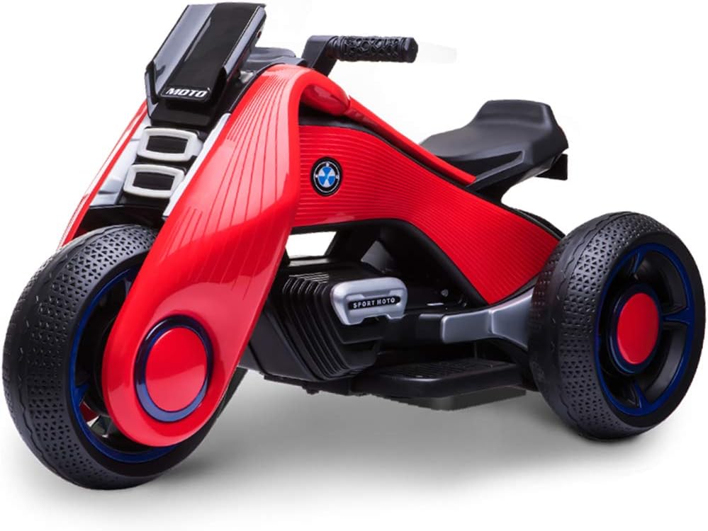 Rechargeable Kids Electric Motorcycle Tricycle With Button Controls