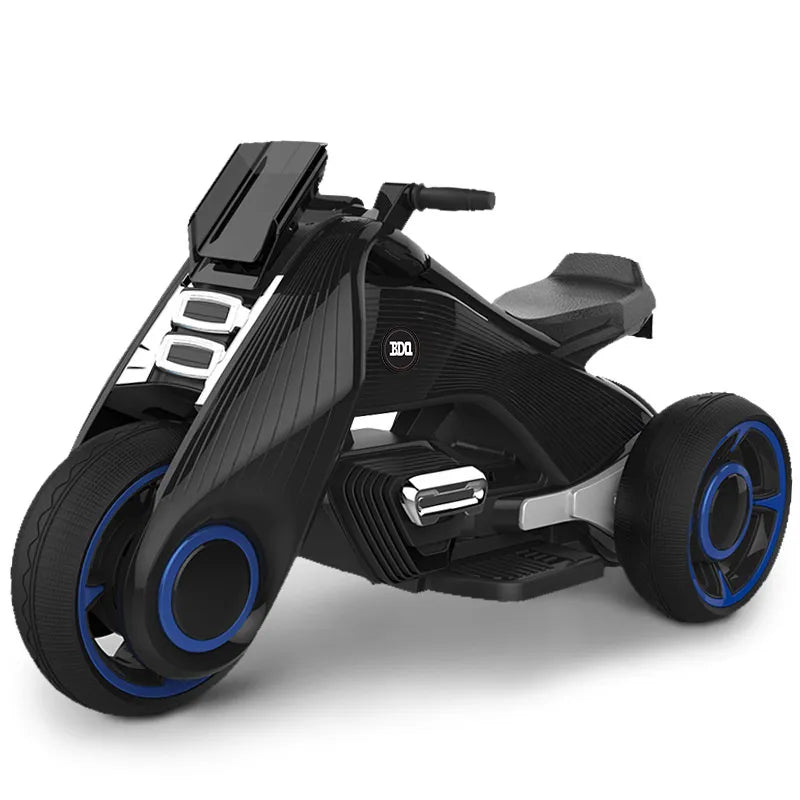 Rechargeable Kids Electric Motorcycle Tricycle With Button Controls