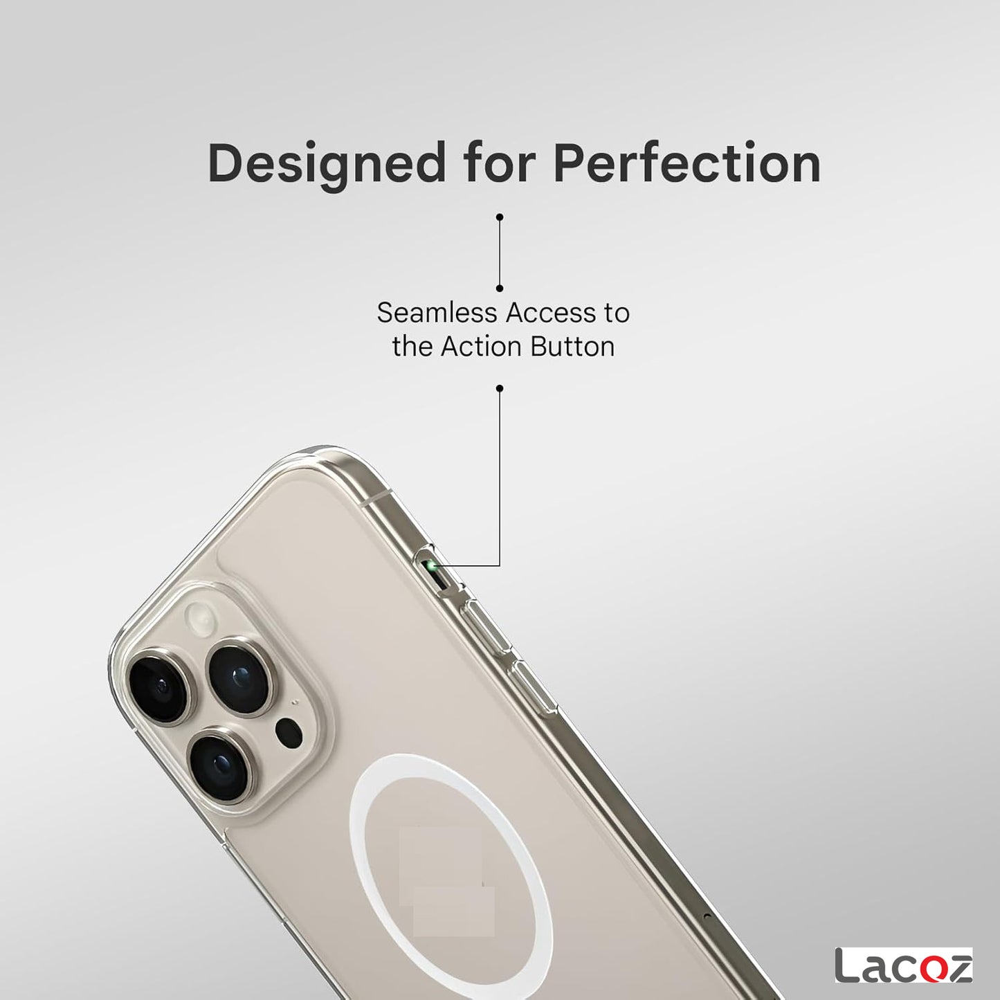 Premium Magnetic Transparent Phone Case for iPhone 12 Pro Max Crystal Clear Protective Cover with Strong Magnetic Ring for Wireless Charging