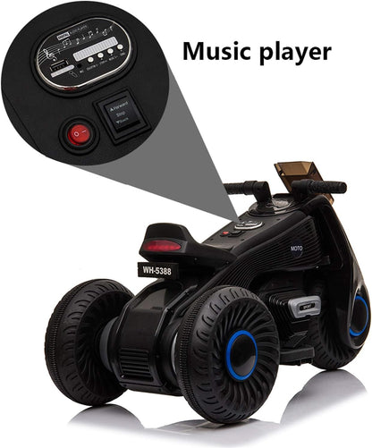 Rechargeable Kids Electric Motorcycle Tricycle With Button Controls