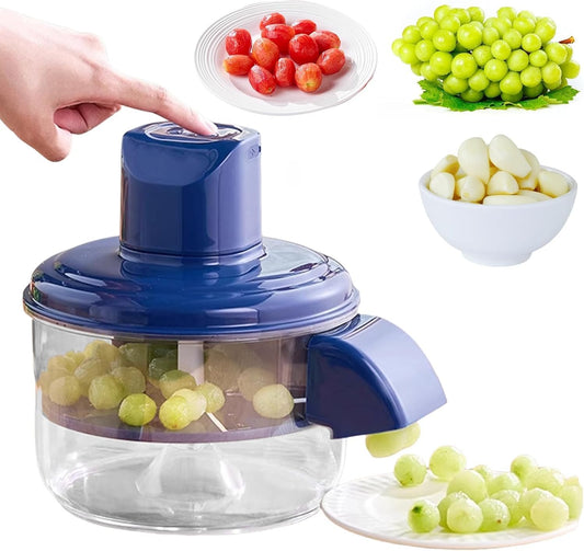 Lacoz Rechargeable Automatic Grape Peeler Machine With 5-Blade Stainless Steel System 1300mAh Rechargeable Battery Small Commercial Fruit Skin Remover Tool for Cherry Tomatoes and Garlic