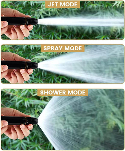 Lacoz Water Spray Gun Car Wash Nozzle High Pressure Nozzle Spray Water Gun Water Jet Hose Nozzles Pipe For Gardening, Bike Car Wash Garden Watering Tool Black High Pressure Nozzle with 3 Attachment