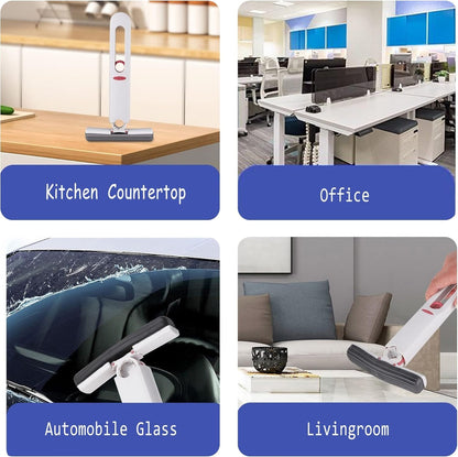 Lacoz Mini mop for Small Spaces, Portable Mini mop, Mini Portable mop, Suitable for Cleaning Kitchen, Bathroom, Table and Car Glass