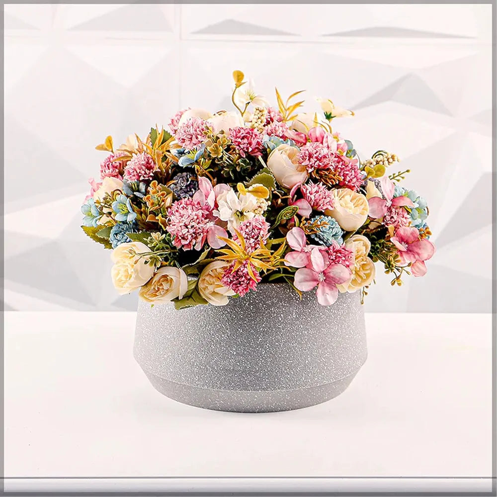 Modern Textured Plastic Plant Pot Durable & Stylish Decorative Planter for Indoor and Outdoor Use 