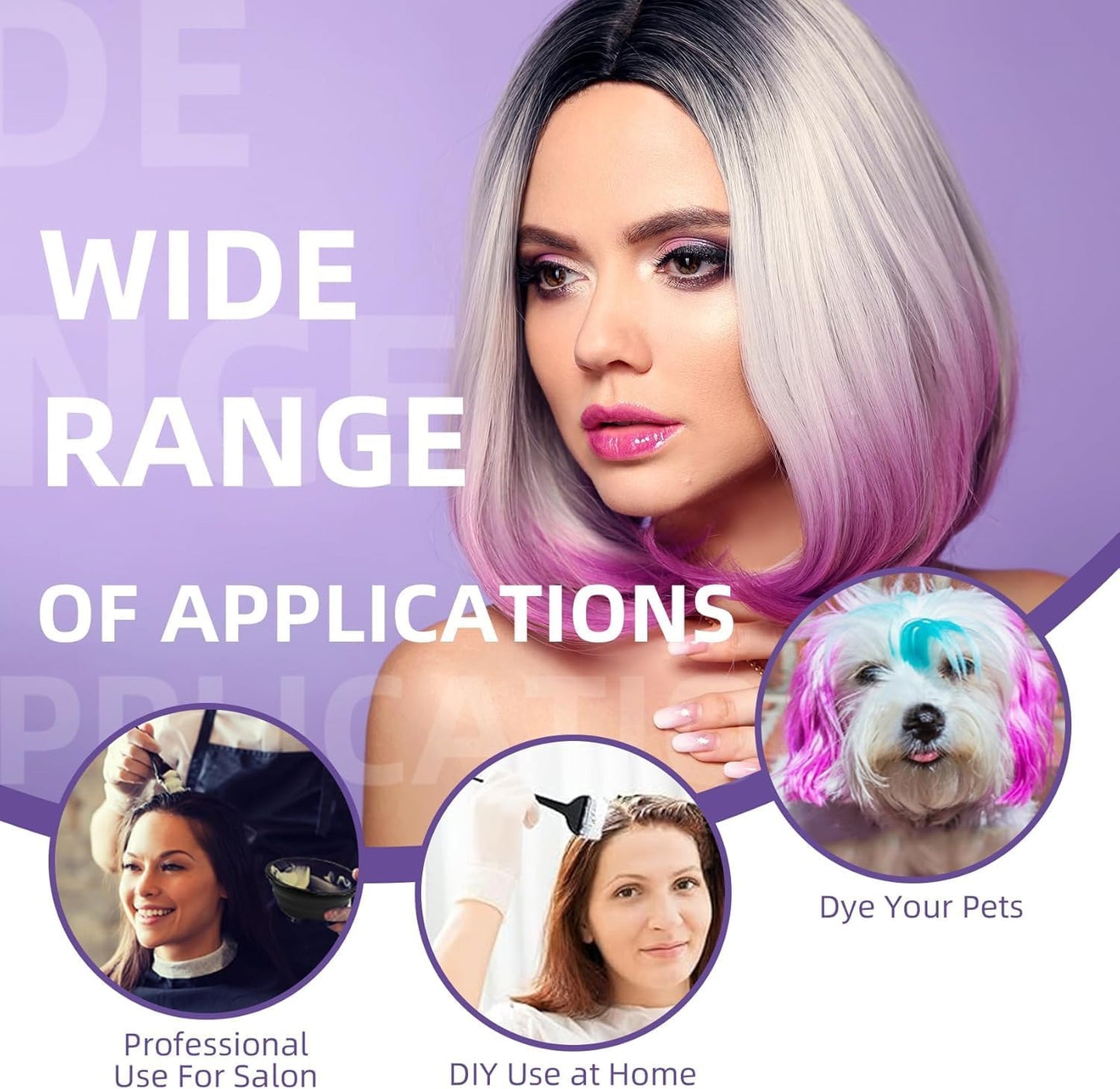 Hair Dye Color Brush and Bowl Set – Professional Hair Coloring Kit with Mixing Bowl, Dye Brushes, Tint Comb, Whisk, Gloves for Salon and Home Use