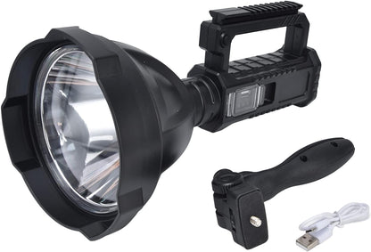 Lacoz Rechargeable Multifunctional Searchlight Handheld Super Bright Powerful Long Range LED Spot Light