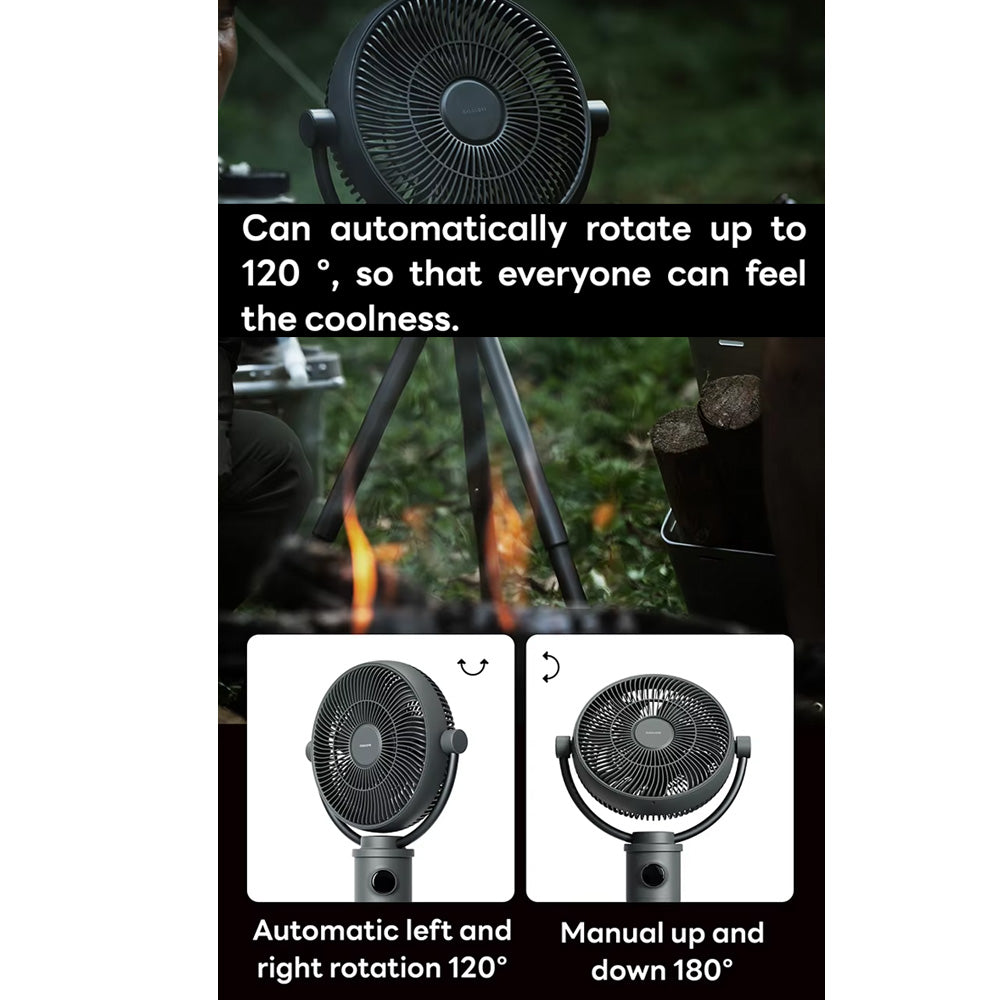 aISOLOVE Multi-Functional Rechargeable Portable Tripod Fan with Remote Control for Home, Hotel, Outdoor, Indoor, Camping and Travelling
