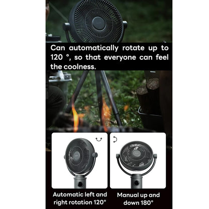 aISOLOVE Multi-Functional Rechargeable Portable Tripod Fan with Remote Control for Home, Hotel, Outdoor, Indoor, Camping and Travelling