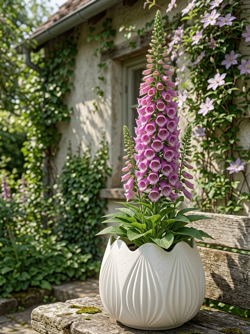 Decorative Ceramic Flower Pot 15.5 cm Modern White Planter for Indoor and Outdoor Plants Stylish Tabletop Plant Pot for Home, Office & Garden Decor