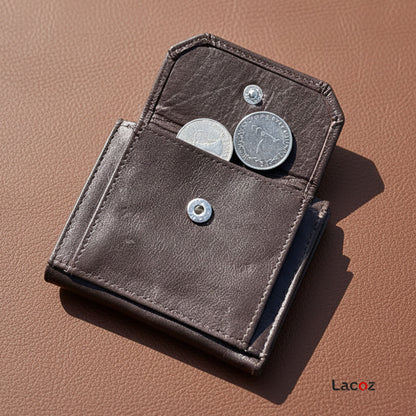 Lacoz Trifold Genuine Leather Wallet for Men