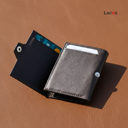 Lacoz Trifold Genuine Leather Wallet for Men