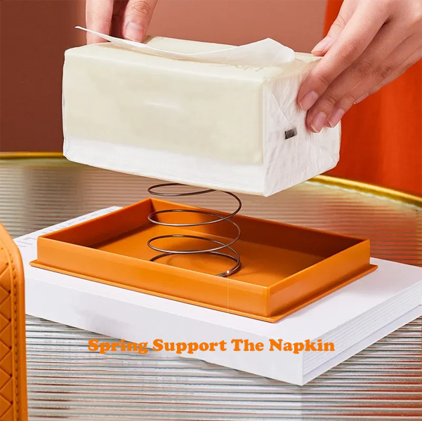 Lacoz Luxury Leather Texture Tissue Box and Desk Organiser, Quilted Office Caddy, Remote Control Holder, Pen Stand, Stationery Storage for Home, Office, Nightstand