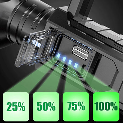 Lacoz Rechargeable Multifunctional Searchlight Handheld Super Bright Powerful Long Range LED Spot Light