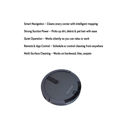 Fuji Luxury T4 Automatic Vacuum Cleaner Robot with Remote Control – Smart Navigation, Powerful Suction, Quiet Operation, Multi-Surface Cleaning, Ideal for Home Office & Pet Hair Cleaning