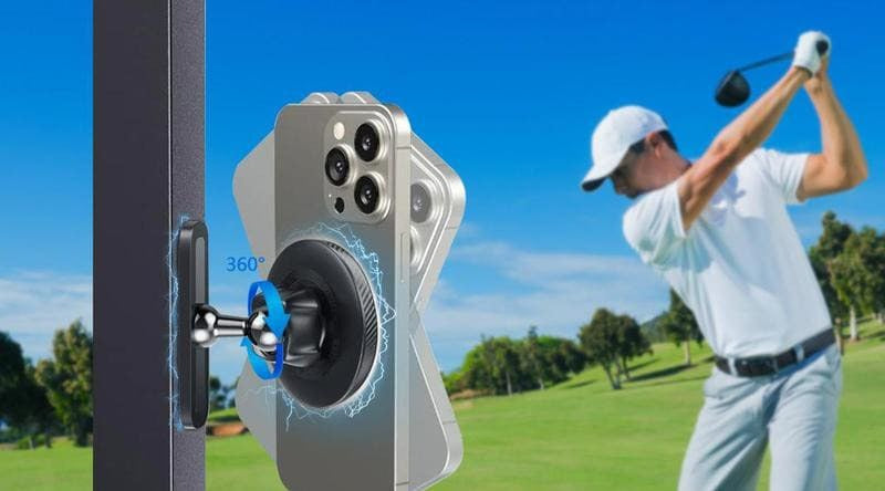 Lacoz Magnetic Gym Phone Mount, 360° Adjustable, Attaches to Any Metal Surface