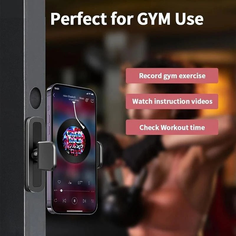 Lacoz Magnetic Gym Phone Mount, 360° Adjustable, Attaches to Any Metal Surface