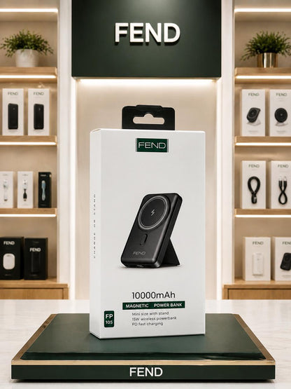 Fend FP105 10000 mAh 15W PD Fast Charging Mini Size Magnetic Power Bank With Stand
