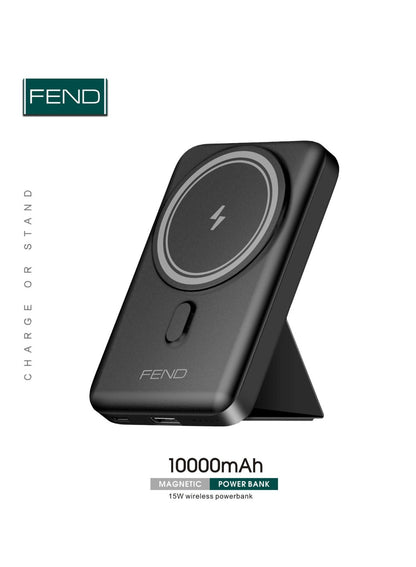 Fend FP105 10000 mAh 15W PD Fast Charging Mini Size Magnetic Power Bank With Stand