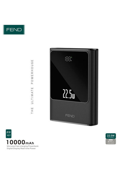 Fend FP107 10000 mAh 22.5W Mini Size Fast Charging Power Bank With Digital Display