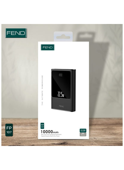 Fend FP107 10000 mAh 22.5W Mini Size Fast Charging Power Bank With Digital Display