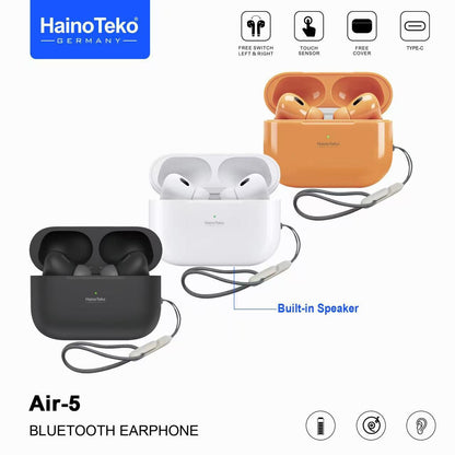 HainoTeko Air 5 Bluetooth Wireless Earphone Pro 2 Design For iPhones