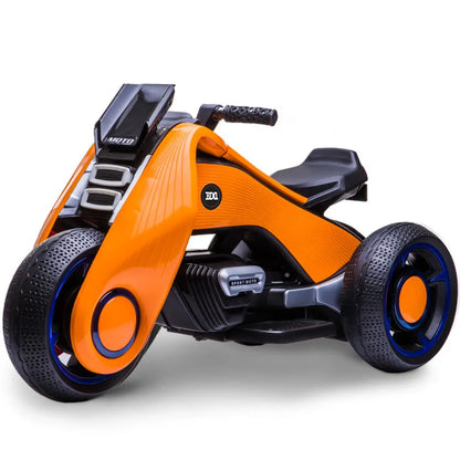 Rechargeable Kids Electric Motorcycle Tricycle With Button Controls