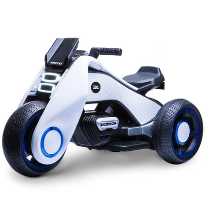 Rechargeable Kids Electric Motorcycle Tricycle With Button Controls