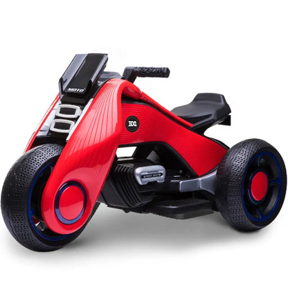 Rechargeable Kids Electric Motorcycle Tricycle With Button Controls