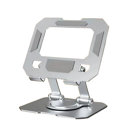 Lacoz Adjustable Tablet Stand with 360° Rotating Base, Ergonomic Foldable Portable Laptop Stand Holder, Compatible with Tablets and Phones