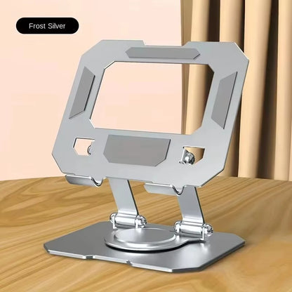 Lacoz Adjustable Tablet Stand with 360° Rotating Base, Ergonomic Foldable Portable Laptop Stand Holder, Compatible with Tablets and Phones